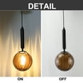 thumbnail image 4 of Kiven H-Type Track Lighting, 1-Light Modern Halo Track Pendant Light with Glass Shade & E12 Socket, Adjustable Length, 4 of 7