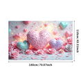 thumbnail image 3 of Heart Balloons Backdrop Background Wall Banner Valentines Day Party Decorations Romantic Celebration Event Decor Wedding Photography Prop, 3 of 4