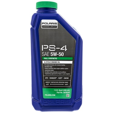 Polaris Full Synthetic Oil Change Kit, 2 Quarts PS-4 5W-50 Oil, Oil ...