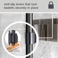 thumbnail image 5 of Adhesive Wall-Mount Shower Caddy w/Extendable Metal Pole & 4-Tier Adjustable Baskets for Bathroom Storage & Organization, 2.9-6.2 ft, 5 of 8
