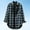 Green, variant on Women Tops Collared Long Sleeve Button Down Grid Loose Fit Shirts Casual Work Office Blouses