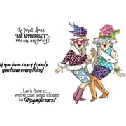 Art Impressions Girlfriends Cling Rubber Stamps Crazy Friends