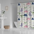 thumbnail image 3 of FREEAMG Bath Curtains Shower Curtain Colorful Doodle Dinosaur Bathroom Waterproof Machine Washable Fabric Decor Shower Curtains for Bathroom, 60x72 inch, 3 of 6