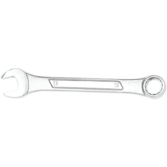 Performance Tool W315C 13mm Combination Wrench, Drop-Forged Chrome Alloy Steel, Satin Chrome Finish, Rounded Box End