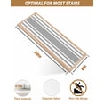 thumbnail image 6 of Grey Stripe Stair Treads Non Slip for Steps Geometric Pattern White Stripes Modern 7 Pcs Reusable Adhesive Stair Runner Mats for Dogs Elders Carpet Treads Rugs for Staircase 8x30 In, 6 of 7