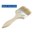 thumbnail image 4 of Uxcell 3 inch Natural Bristle Flat Edge with Wood Handle Paint Brush 12 Pack, 4 of 5