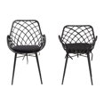 thumbnail image 3 of Baxton Studio Ballerina Bohemian Black Finished Rattan and Metal Dining Chair, 3 of 6