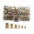 thumbnail image 4 of Raindrops 150 Pcs Threaded Insert Flat Head Nut Mechanical Fastener 2.2X1.7CM, 4 of 8