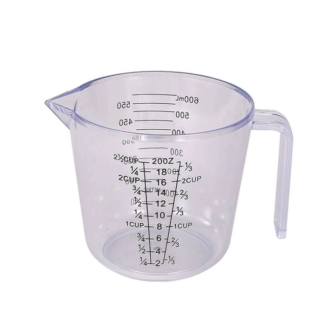 Graduated Transparent Plastic Measuring Cup - PS Material, 150/300/600/1000ml Options, Accurate Scale, Kitchen Essential
