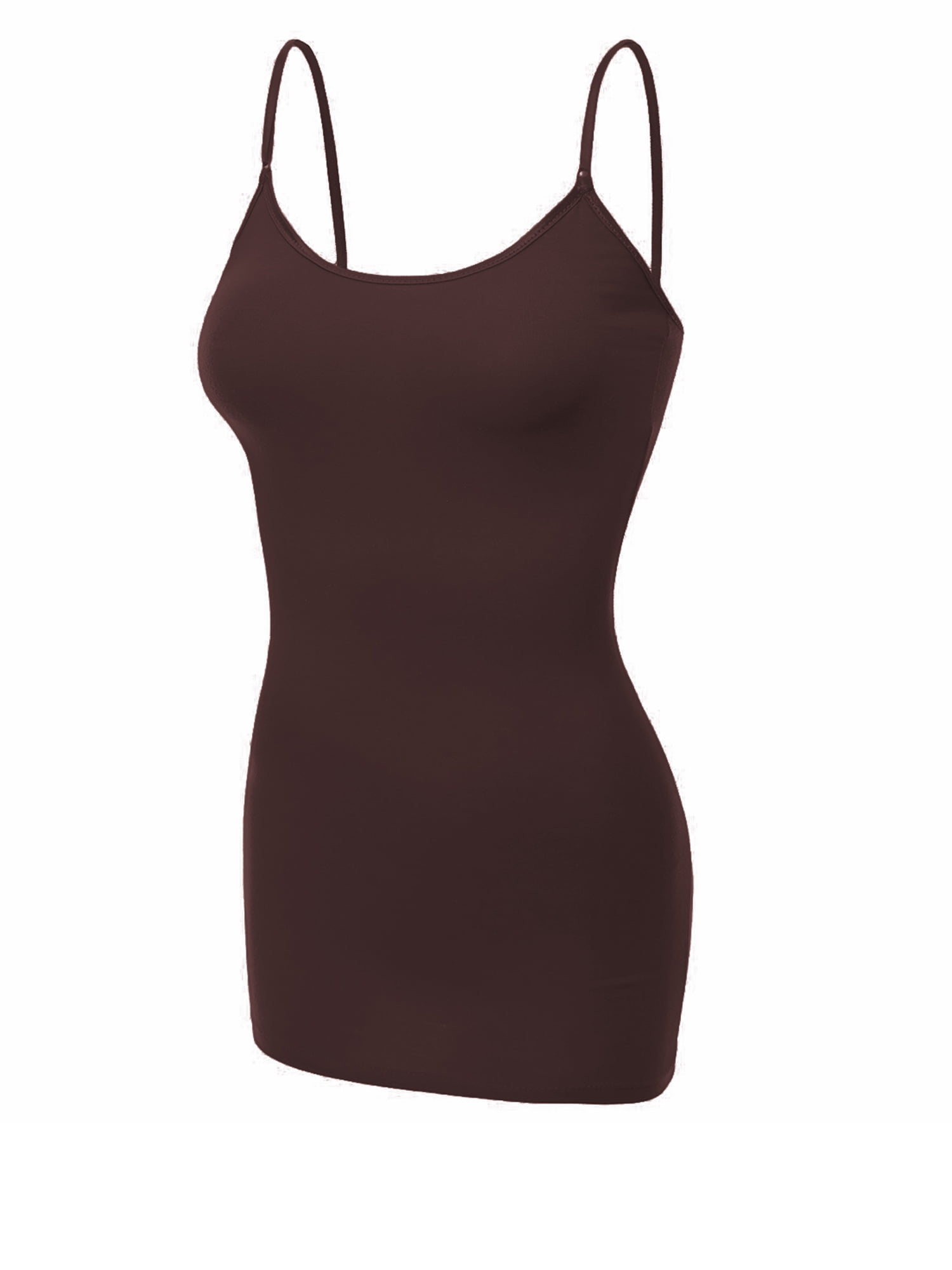 Essential Basic Women's Basic Casual Long Camisole Cami Top Regular and