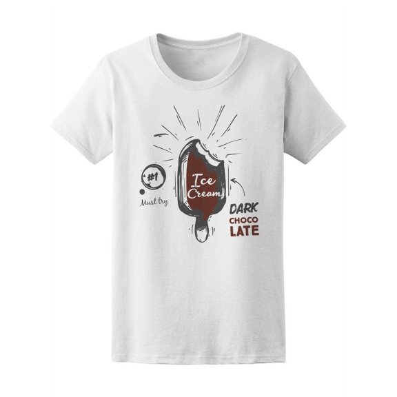 Dark Chocolate Ice Cream T-Shirt Women -Image by Shutterstock, Female Medium