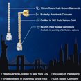 thumbnail image 2 of Gem Stone King 14K Yellow Gold White Moissanite and Lab Grown Diamond Dangle Earrings for Women | 1.16 Cttw | Gemstone Birthstone | Pear Shape 6X4MM, 2 of 7