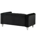 thumbnail image 4 of Euroco 63" Tufted Sofa Loveseat for Living Room, Upholstered Sofa Couch for Office, Black, 4 of 9