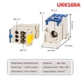 thumbnail image 3 of UKK80A UKK125A UKK160A UKK250A UKK400A UKK500A Bloque de terminales 1 en muchos conectores de cable eléctrico de carril Din caja de conexiones de alimentación, 3 of 5