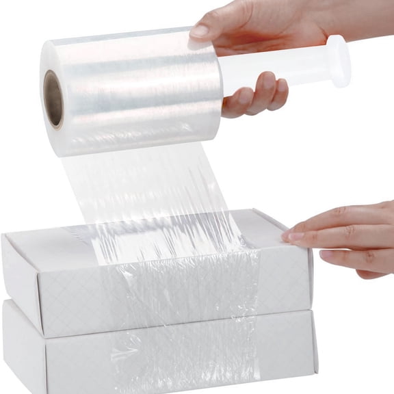 SSBM Cast Mini Hand Stretch Wrap 3" x 1500' 18 Rolls 80 Gauge Clear Shrink Film for Packing