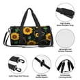 thumbnail image 6 of Haiem Sunflowers3 Pattern Gym Bag for Women Men, Waterproof Travel Duffel Bags, Personal Item Travel Bag Weekender Bag with Shoes Compartment & Wet Pocket, 6 of 8