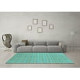 thumbnail image 3 of Ahgly Company Indoor Round Abstract Light Blue Modern Area Rugs, 6' Round, 3 of 4