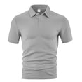 thumbnail image 5 of Ceisia Men's Polo Shirt | Regular Fit Short Sleeve Grid Texture Embossed Polo | Stretch Breathable (Multiple Solid Colors) Gift, 5 of 9