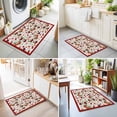 thumbnail image 4 of Entryway Rug 2'x3', Cherry Kitchen Runner Rugs Non-Slip Carpet Mats, Vintage Watercolor Purple Red Fruits on Linen Bedside Rugs Runners Washable Floor Carpet for Bathroom Laundry Room, 4 of 8