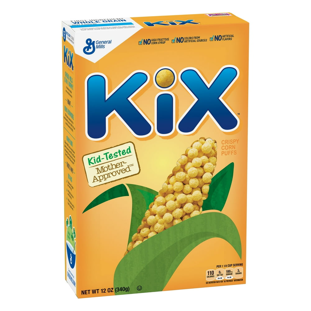 Kix, Whole Grain Cereal, Crispy Corn Puffs, 12 oz