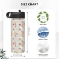 thumbnail image 4 of Sikiie Butterfly Flower Print 18OZ Insulated Straw Cup, Portable Leak-proof Sports Water Bottle, Stainless Steel Water Cup Suitable for Home and Outdoor, 4 of 8