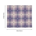 thumbnail image 3 of Pofeuu Purple Floral Gingham Check Plaid Print Wall Tapestry Decoration Wall Hanging Tapestry 60 x 51 Inch, 3 of 6