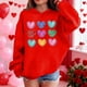 thumbnail image 3 of Sudadera con capucha y estampado de corazón de San Valentín, sudadera de manga larga para niños y niñas, chaqueta para niñas de talla mediana y grande., 3 of 7