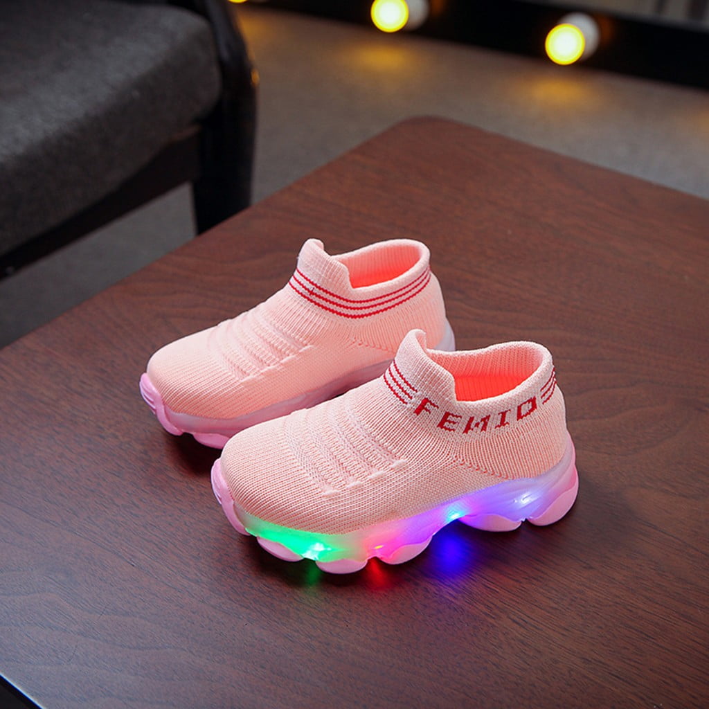 Details about   Glowing Luminous Sneakers LED Shoes For Boys Girls Light Up Children Casual Shoe 