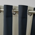 thumbnail image 3 of Exclusive Home Canopy Stripe Indoor Outdoor Grommet Top Curtain Panel Pair, 54"x108", Navy Sand, 3 of 6