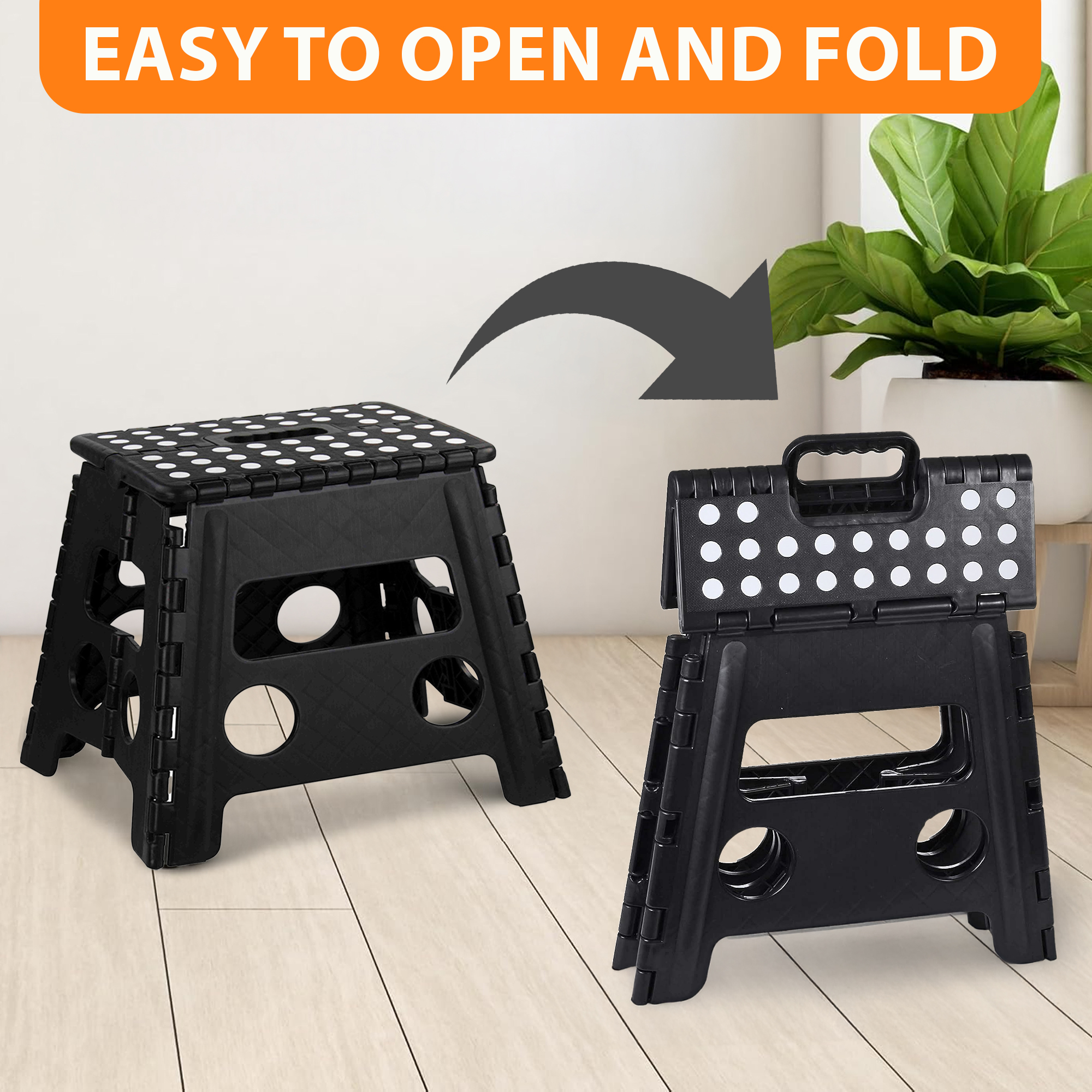 CISILOV Folding Step Stool, 12.6" Non-Slip, 300 lb Capacity photo 3