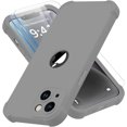 thumbnail image 1 of UTAH-Compatible avec iPhone 14 Étui avec [2 Protecteurs d'Écran en Verre Trempé][Test de Chute de Qualité Militaire][Protection de Caméra Intérieure] Étui Antichoc Intégrale pour iPhone 14 6.1 Pouces-Gris, 1 of 4