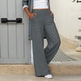 thumbnail image 2 of Jxximdong Pants for Womens Casual Solid High Waisted Loose Wide Leg Cozy Pants Comfy Straight Leg Trousers Lounge Pants With Pockets Gray S Trousers, 2 of 6