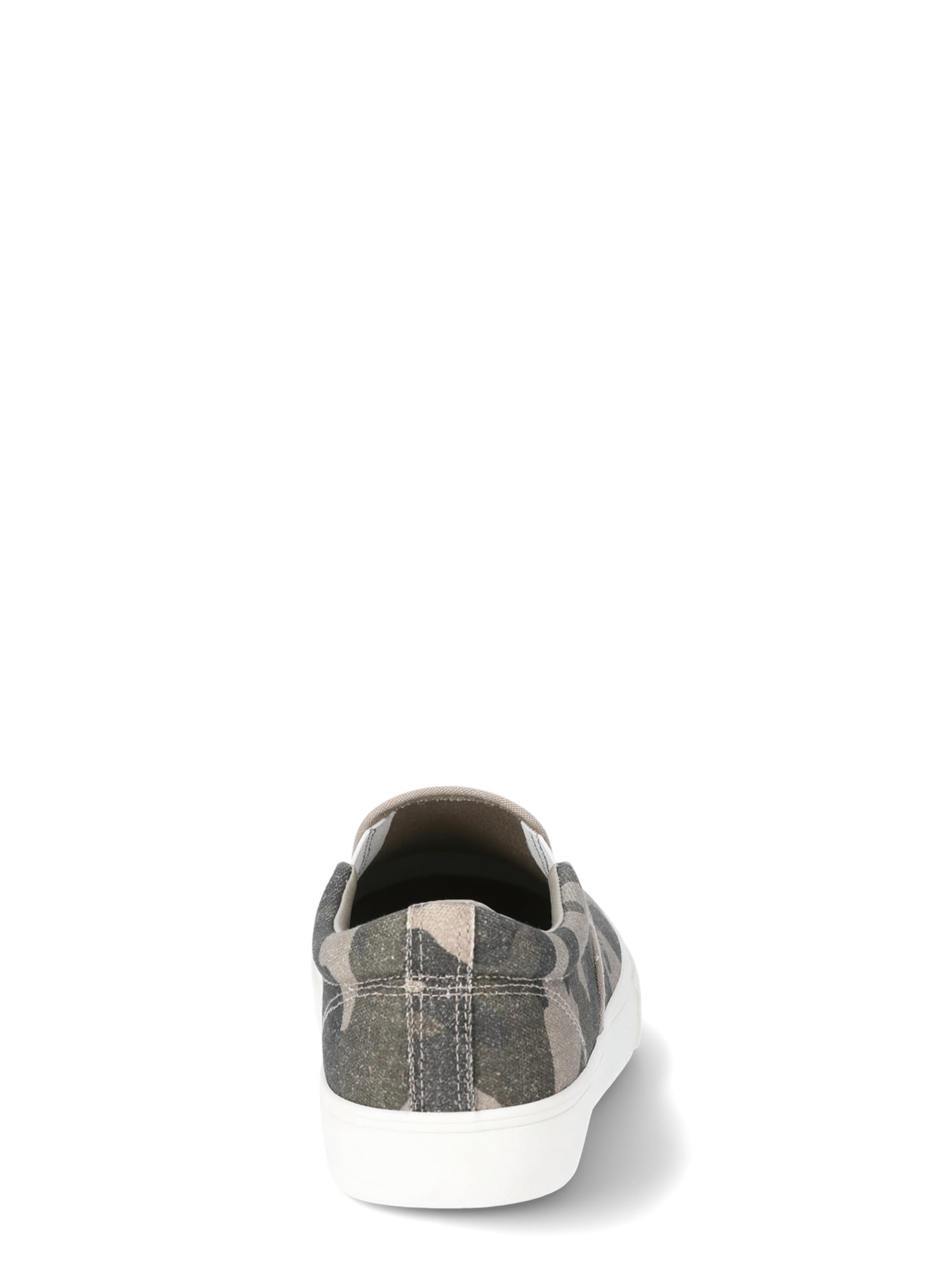 No Boundaries Twin Gore Canvas Slip On Sneakers, Wide Width Available, Women's