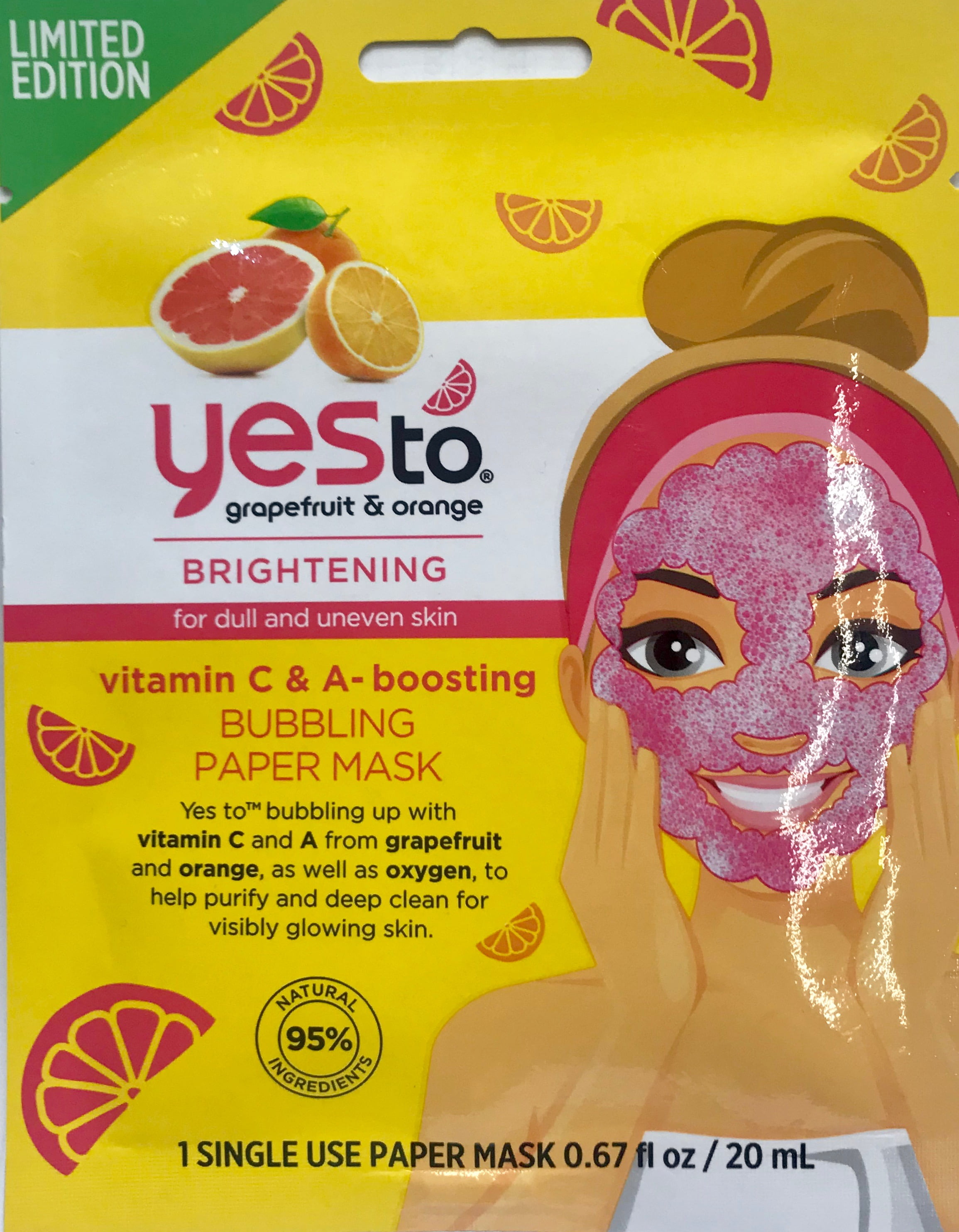 Yes To Grapefruit Bubbling Face mask