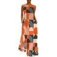 thumbnail image 2 of Bright Color Block Dress Summer Geometric Aesthetic Boho Beach Long Dresses Women Elegant Maxi Dress Gift, 2 of 7