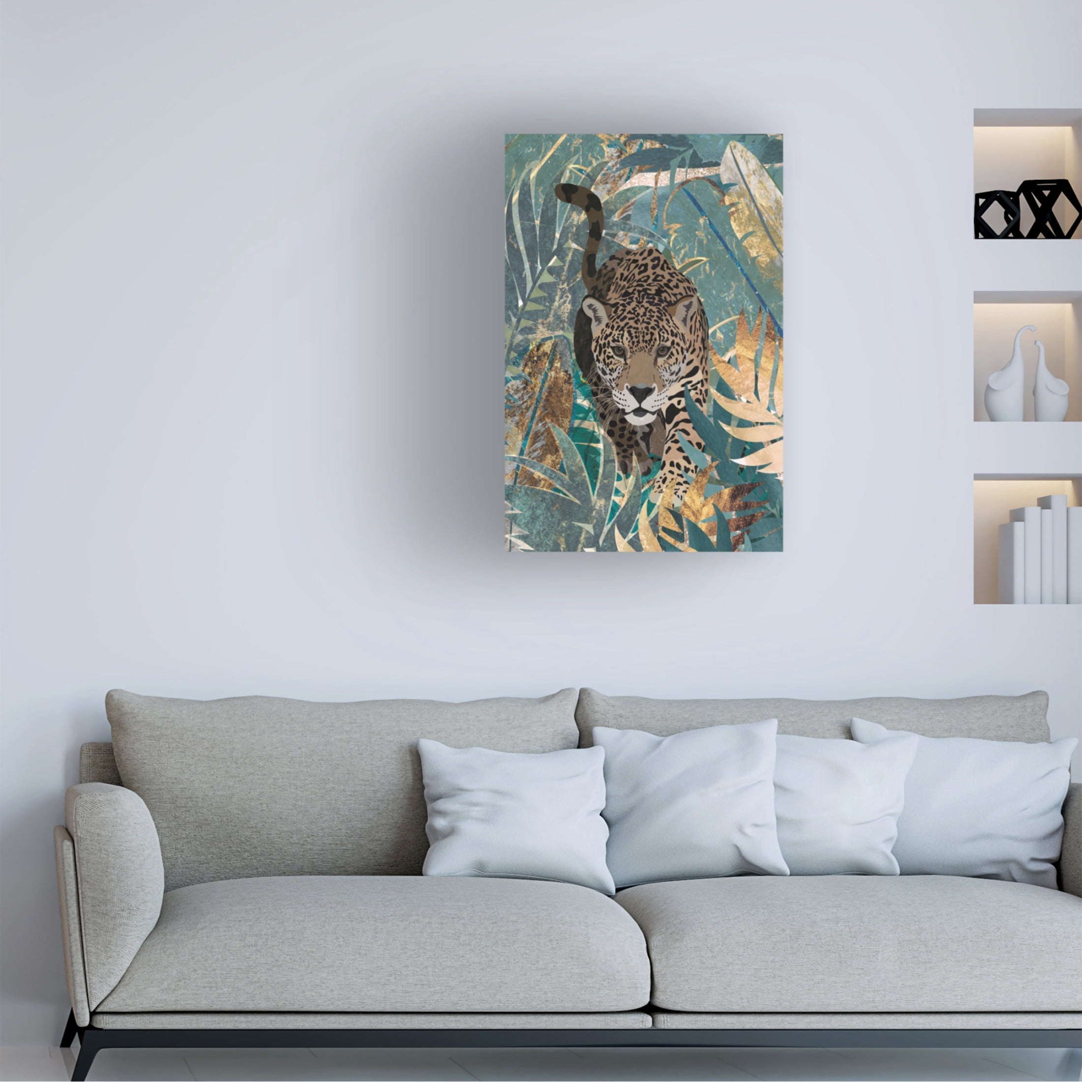 Trademark Fine Art Sarah Manovski Jaguar Jungle 2 Canvas Wall Art