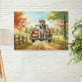 thumbnail image 2 of Hello Fall Autumn Bloodhound Pumpkins Pickup Truck Horizontal Matte Canvas Poster Dog Lover Wall Art Home Decor - 13011, 2 of 5