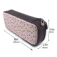 thumbnail image 3 of Picia Different Avocados Pattern Large Capacity PU Leather Pencil Case Organizer Pen Marker Holder Double Zipper Storage Bag Big Pencil Pouch for College Office, 3 of 6