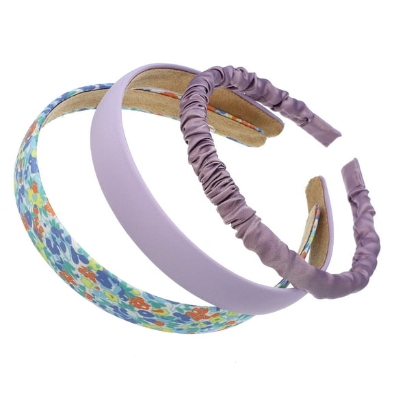 Unique Bargains 3pcs Fashion Headbands Set, Different Designs Headbands Flower Headbands for Gril Party Wedding