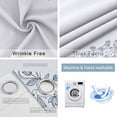 thumbnail image 4 of Blue Flower Blackout Curtains for Bedroom/Living Room, Thermal Insulated Kitchen Curtains, Spring Modern Minimalist Country Floral Plant Grommet Darkening Window Treatment Drapes 42"x63"x2, 4 of 8