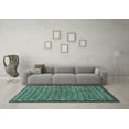 thumbnail image 3 of Ahgly Company Indoor Square Persian Turquoise Blue Traditional Area Rugs, 5' Square, 3 of 4