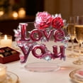 thumbnail image 4 of Adorno De Carta De Amor Adorno acrílico con letras rotas "Te amo" para San Valentín, texto romántico destrozado, decoración de mesa o pared para el hogar (rojo, 1 unidad) JASKFLY, 4 of 8