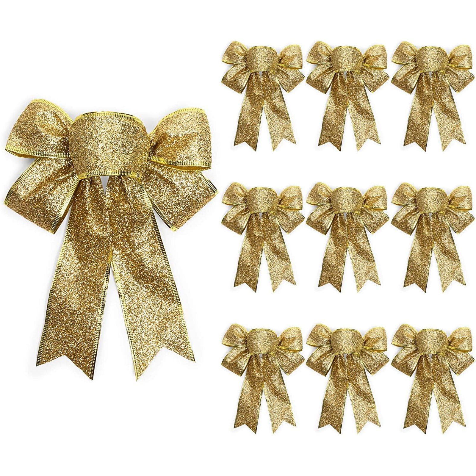20 Yards Wedding Party Metallic Glitter Ribbons Christmas Packaging Gift Ribbons 