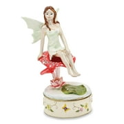 Jere Luxury Giftware Bejeweled DEVON Little Pixie Pewter and Enamel Trinket Box and Matching Pendant Charm