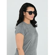 Sunsentials by Foster Grant Black Round Unisex Sunglasses