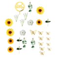 thumbnail image 1 of 28 adornos de girasol para tartas, cupcakes, regalo bohemio, hojas de eucalipto, decoración para tartas, cumpleaños, vacaciones, aniversarios., 1 of 8