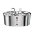 thumbnail image 1 of CSChome Distributeur Automatique d'Eau pour Animaux 3L en Acier Inoxydable 2-en-1 Système de Triple Filtration, 1 of 7