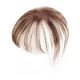 thumbnail image 4 of Flequillo postizo con clip para mujer, extensión de flequillo para la frente, pieza de cabello postiza con clip Marrón claro, 4 of 9