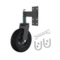 thumbnail image 1 of Ruedas de puerta de 6 ", rueda giratoria de 360 grados para puerta de tubo de madera o metal Negro, 1 of 8