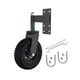 thumbnail image 1 of Rueda para puerta de valla de 6 pulgadas, rueda giratoria de 360 grados, neumáticos de goma resistentes con suspensión para piezas de repuesto para Negro, 1 of 8